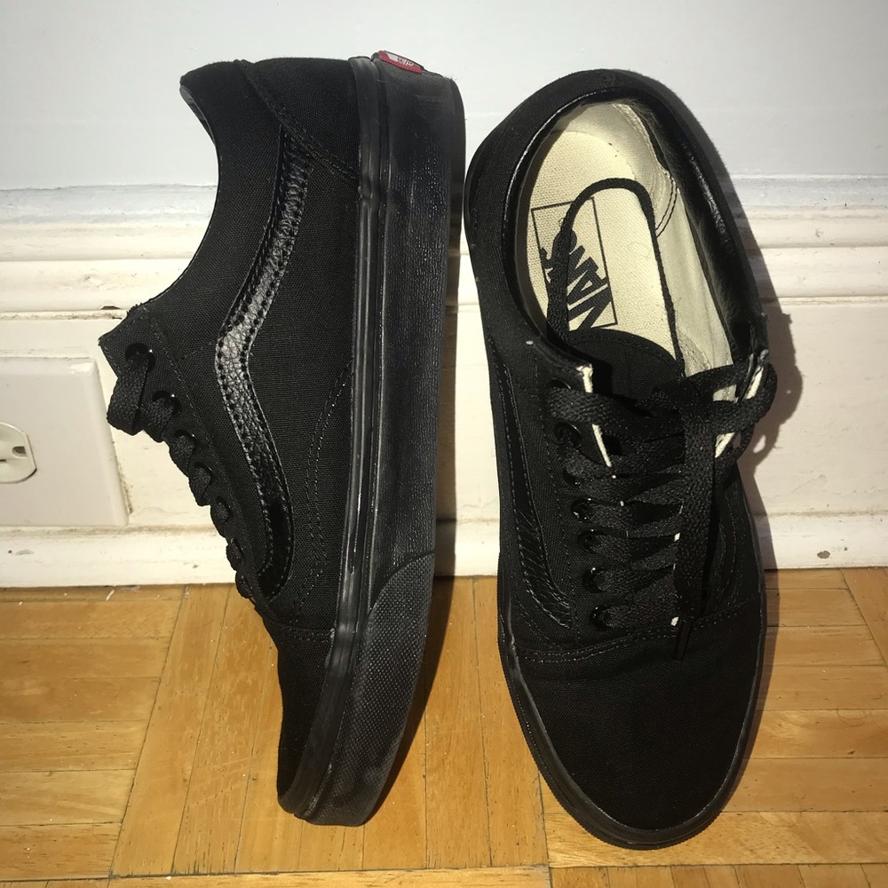 Vans Black Mono Canvas Old Skool